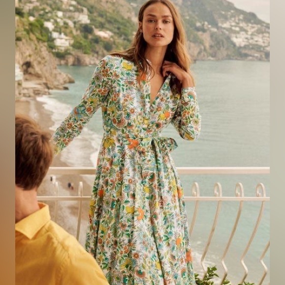 Boden Dresses & Skirts - Kitty Midi Shirt Dress - Lemon Fizz